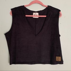 Tribe Kelley Suede Sleeveless Top